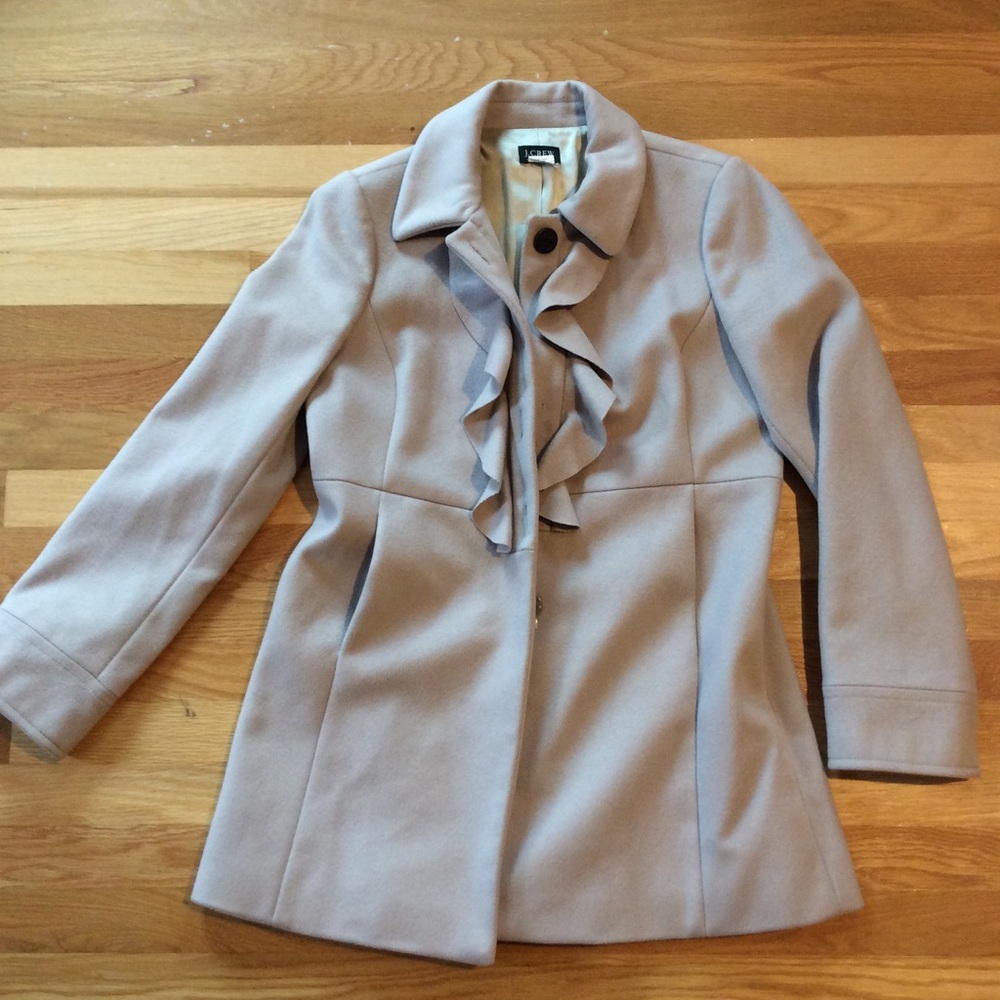 J.Crew ruffle coat, size 10